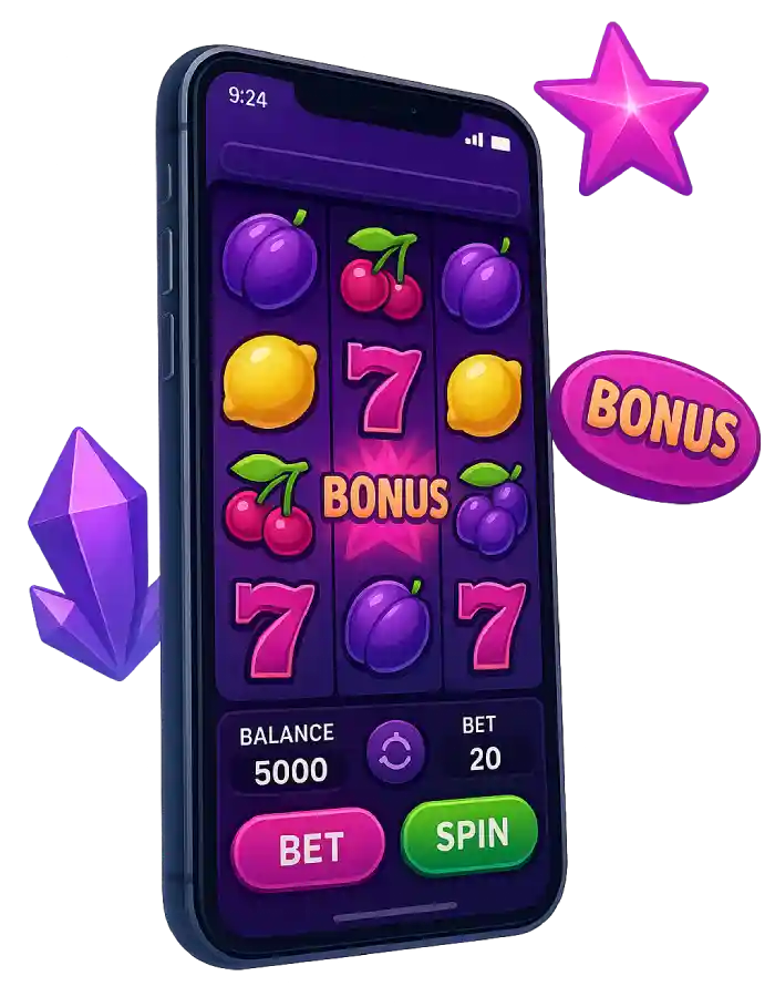 Vegastars mobile casino interface on smartphone screen